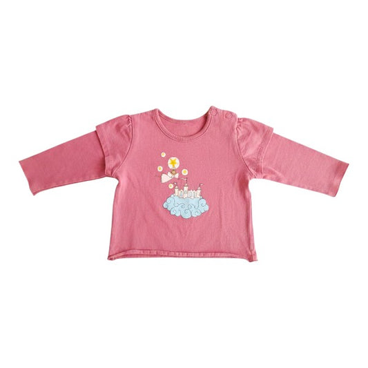 Polera manga larga Algodón Rosa Marca Otra 6 M Estado Casi tiki