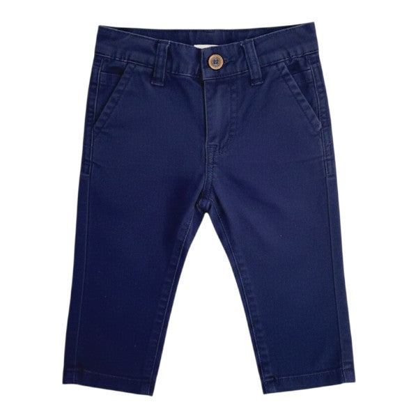 Pantalón Gabardina Azul Marca Black and Blue 0-3 M Estado Casi tiki