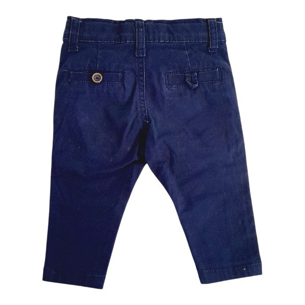Pantalón Gabardina Azul Marca Black and Blue 0-3 M Estado Casi tiki
