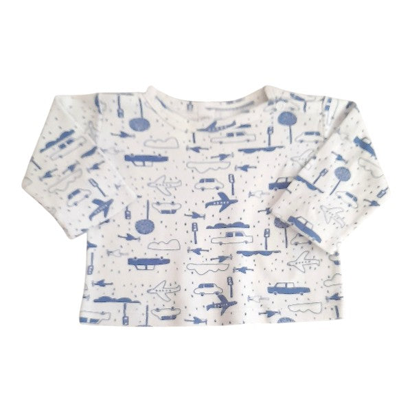 Polera manga larga Algodón Diseños Marca Yamp! 6 M Estado Casi tiki