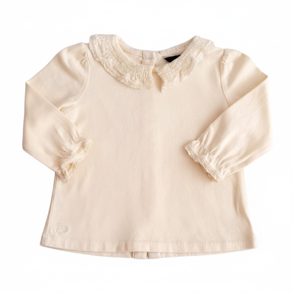 Polera manga larga Algodón Crema Marca Ralph Lauren 6 M Estado Casi tiki