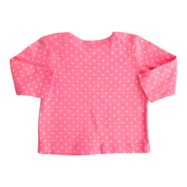 Polera manga larga Algodón Rosa Marca Carter's 6 M Estado Casi tiki