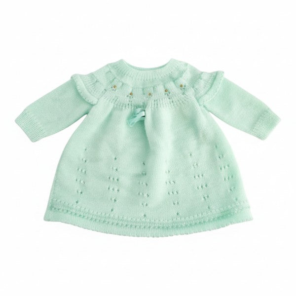Vestido Tejido Verde agua Marca Otra Recién Nacido Estado Casi tiki