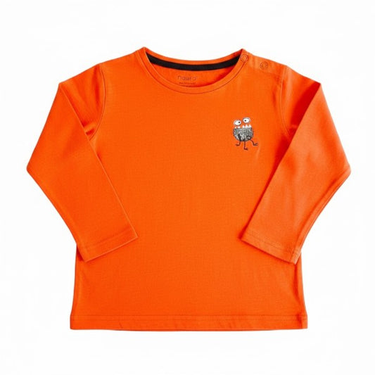 Polera manga larga Algodón Naranja Marca Figaro 3 A Estado Casi tiki