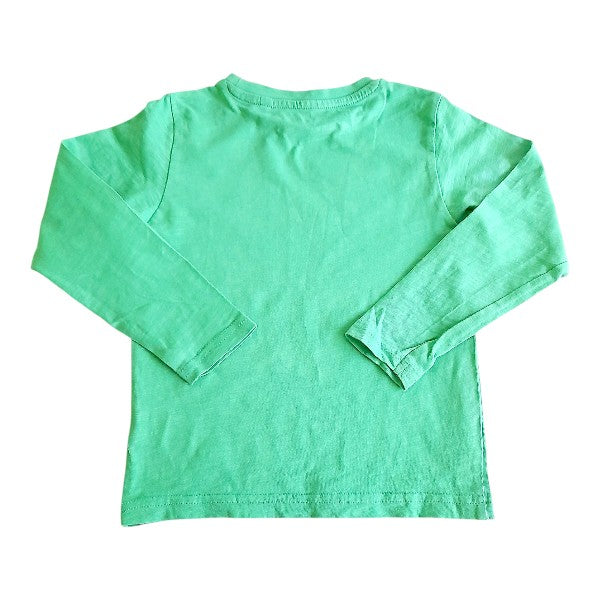 Polera manga larga Algodón Verde Marca Figaro 3 A Estado Casi tiki