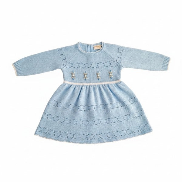 Vestido Tejido Celeste Marca Otra 0-3 M Estado Casi tiki