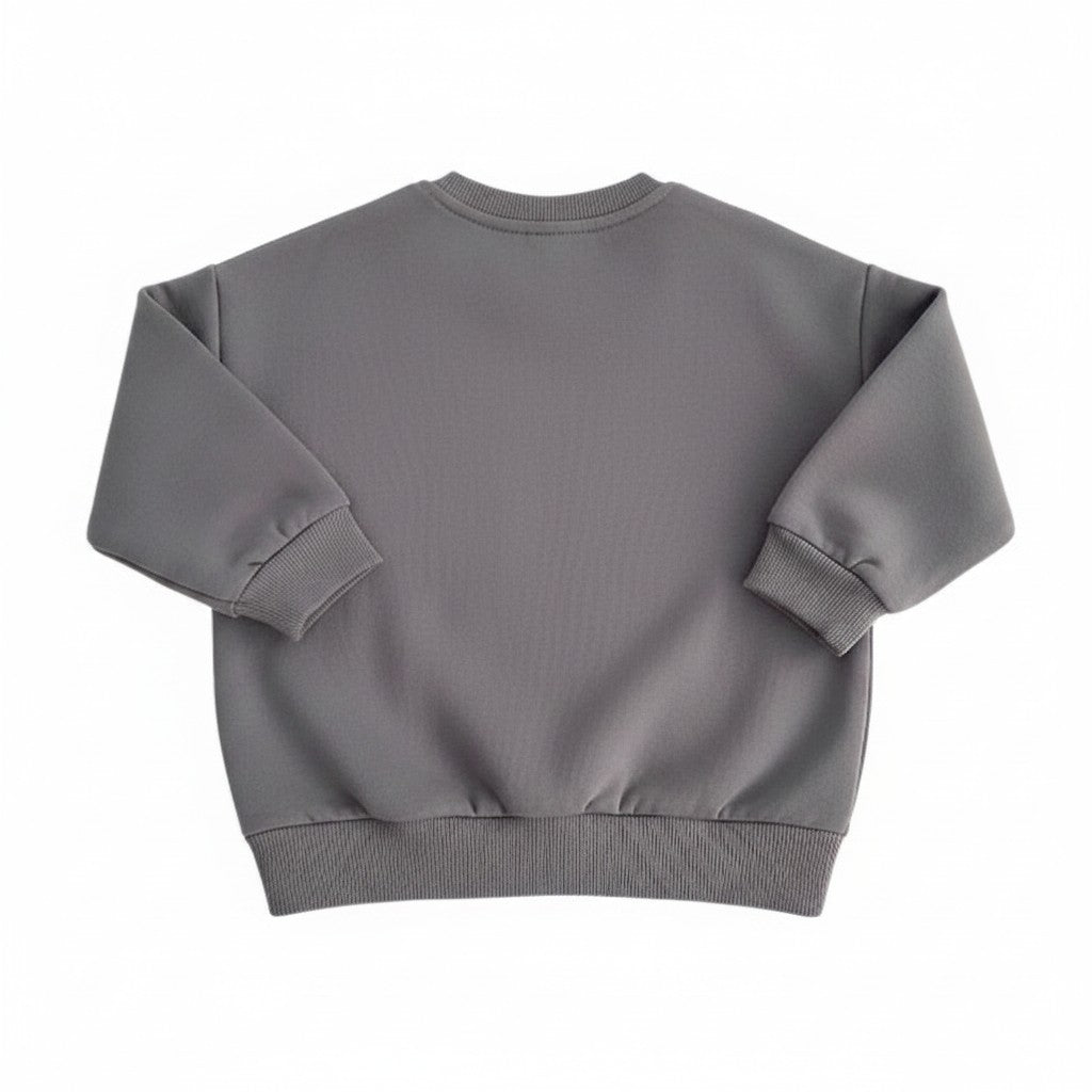 Polerón Algodón Gris Marca Black and Blue 9 M Estado Tiki taka