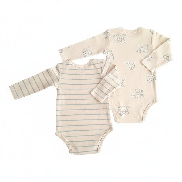 Pack Body Algodón Diseños Marca Yamp! 6-9 M Estado Tiki taka