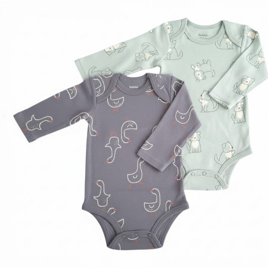 Pack Body Algodón Diseños Marca Yamp! 6-9 M Estado Tiki taka