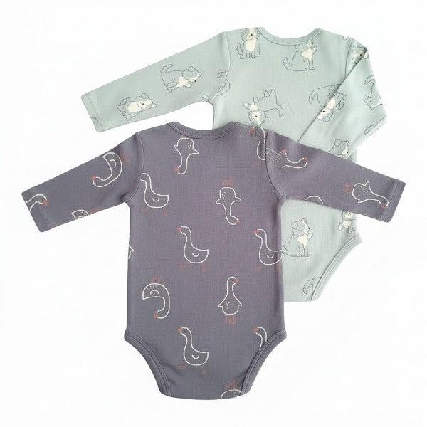 Pack Body Algodón Diseños Marca Yamp! 6-9 M Estado Tiki taka