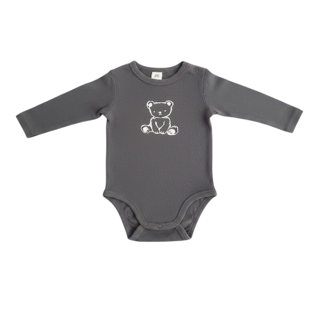Body Algodón Gris Marca H&M 6 M Estado Casi tiki