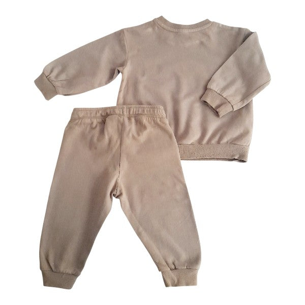 Conjunto Algodón Café Marca H&M 9 M Estado Casi tiki