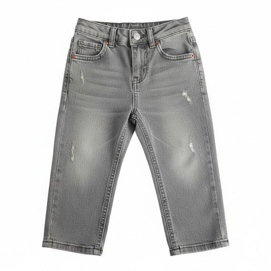 Pantalón Mezclilla Gris Marca Zara 12-18 M Estado Casi tiki