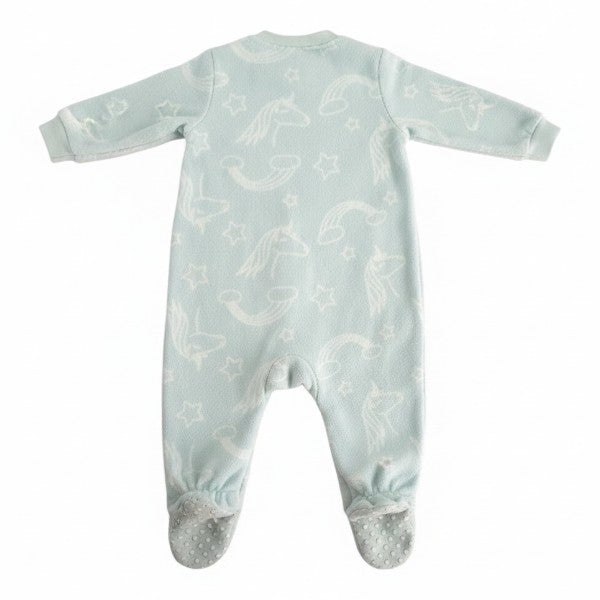 Pijama Micropolar Verde agua Marca Tribu 6 M Estado Casi tiki