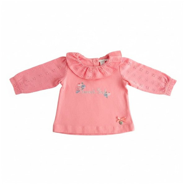 Polera manga larga Algodón Rosa Marca Limonada 6 M Estado Casi tiki