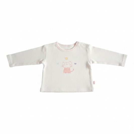 Camiseta Algodón Blanco Marca Pillin 6 M Estado Casi tiki