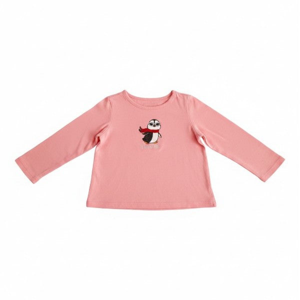 Polera manga larga Algodón Rosa Marca Old Navy 12-18 M Estado Casi tiki
