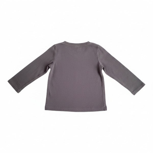 Polera manga larga Algodón Gris Marca Cat & Jack 18 M Estado Casi tiki
