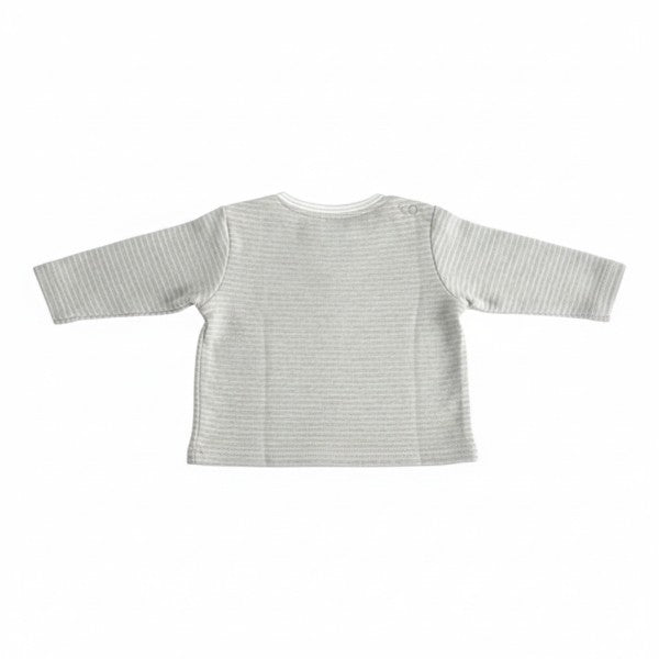 Polera manga larga Algodón Gris Marca Hym 3-6 M Estado Casi tiki