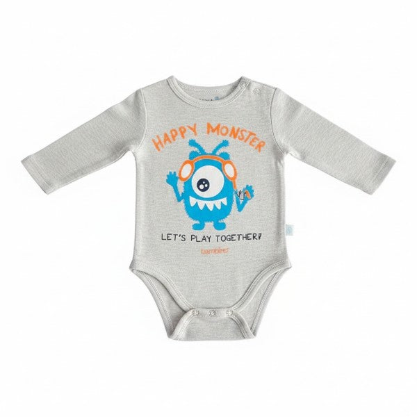 Body Algodón Gris Marca Bambino 0-3 M Estado Tiki taka