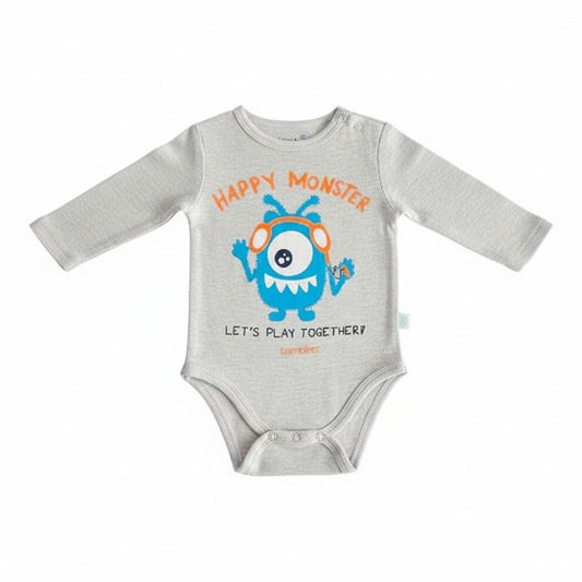 Body Algodón Gris Marca Bambino 0-3 M Estado Tiki taka