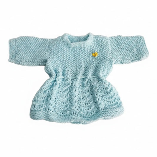 Vestido Tejido Celeste Marca Otra 0-3 M Estado Casi tiki