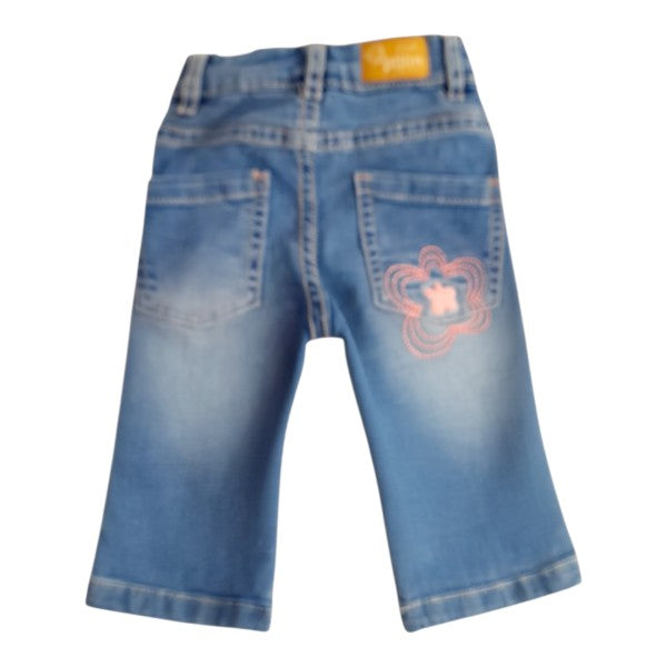 Jeans Mezclilla Azul Marca Pillin 0-3 M Estado Casi tiki
