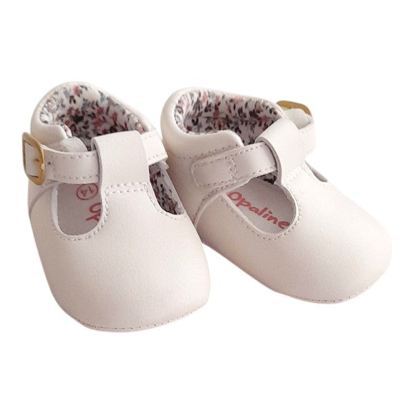 Zapatilla blanda Cuerina Blanco Marca Opaline 14 Estado Tiki taka