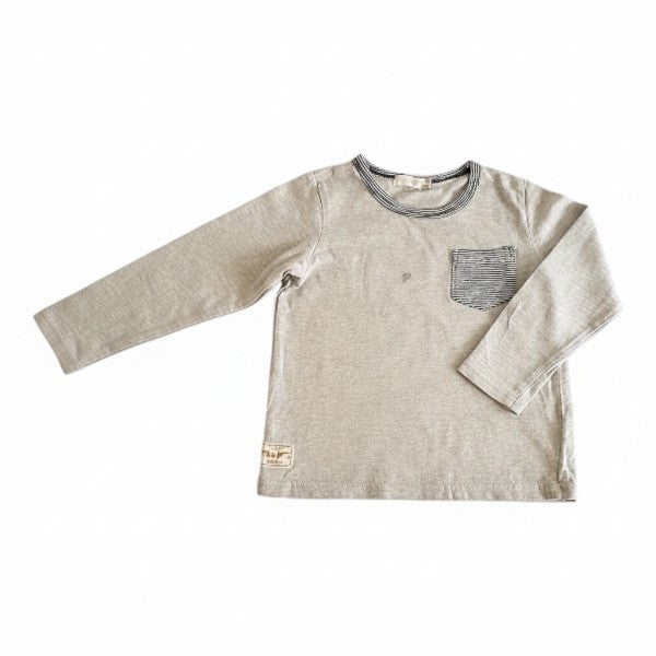 Polera manga larga Algodón Gris Marca Opaline 3 A Estado Casi tiki
