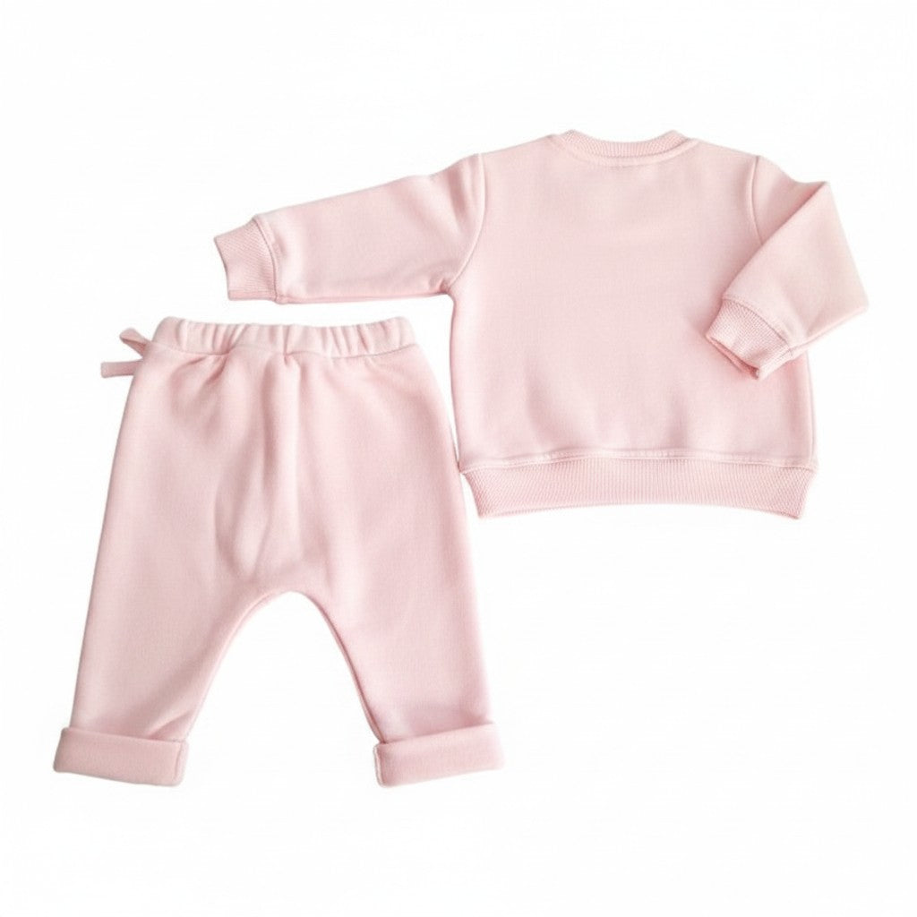 Conjunto Micropolar Rosa Marca Baby harvest 0-3 M Estado Casi tiki