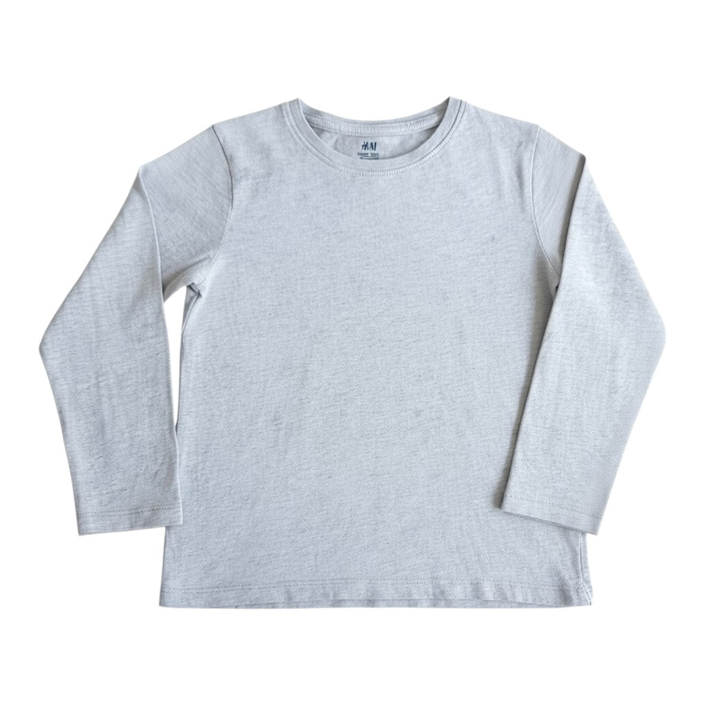 Polera manga larga Algodón Gris Marca Hym 4 A Estado Casi tiki