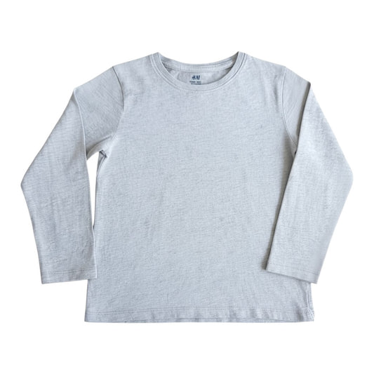 Polera manga larga Algodón Gris Marca Hym 4 A Estado Casi tiki