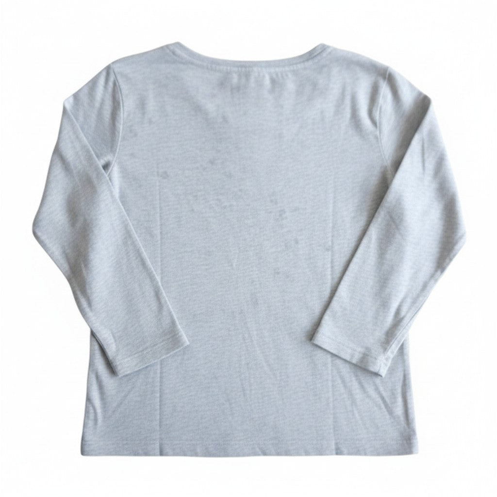Polera manga larga Algodón Gris Marca Hym 4 A Estado Casi tiki