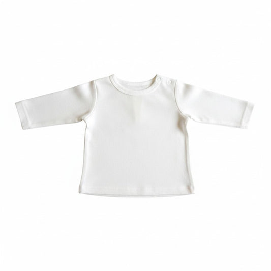 Polera manga larga Algodón Blanco Marca Limonada 0-3 M Estado Tiki taka