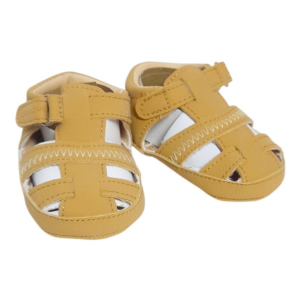 Sandalia blanda Cuerina Café Marca Black and blue 15 Estado Tiki taka