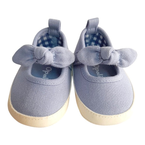 Zapatilla blanda Tela Celeste Marca Opaline 15 Estado Tiki taka