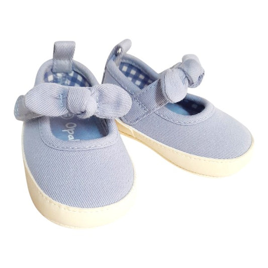 Zapatilla blanda Tela Celeste Marca Opaline 15 Estado Tiki taka