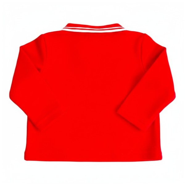 Polera manga larga Piqué Rojo Marca Otra 3-6 M Estado Casi tiki