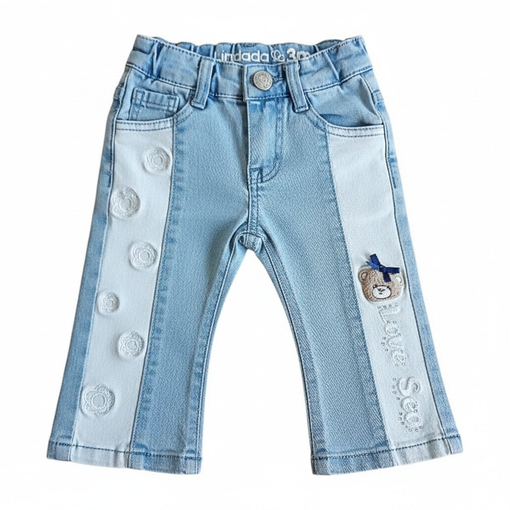 Jeans Mezclilla Celeste Marca Limonada 0-3 M Estado Casi tiki