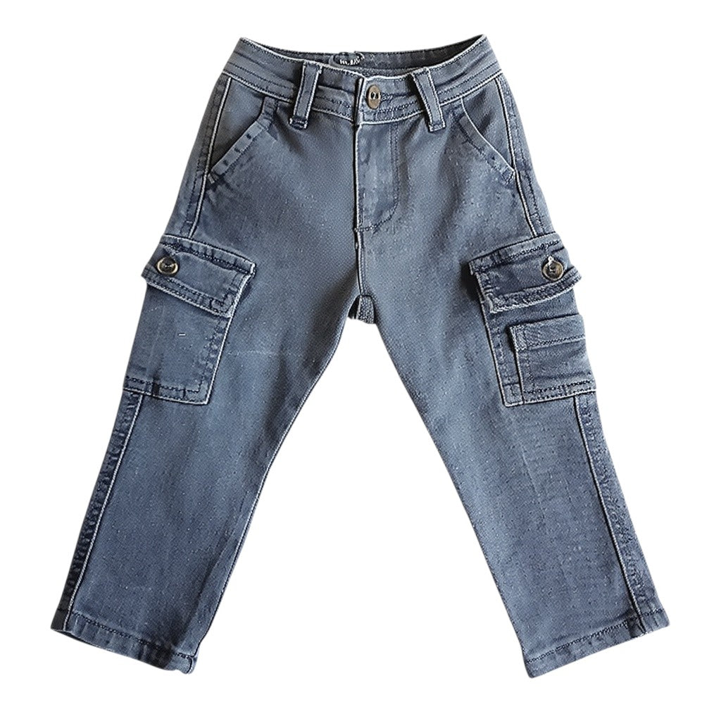 Pantalón Mezclilla Gris Marca Otra 9-12 M Estado Casi tiki