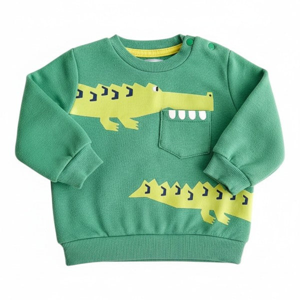 Polerón Algodón Verde Marca Baby harvest 6-9 M Estado Casi tiki