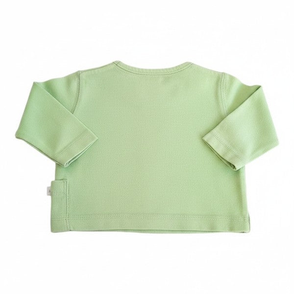 Polera manga larga Algodón Verde agua Marca Gap 0-3 M Estado Casi tiki