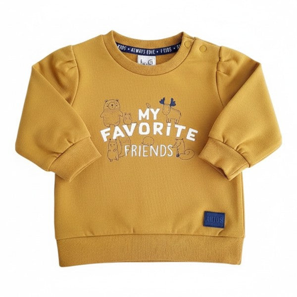 Polerón Algodón Mostaza Marca 4kids 9 M Estado Casi tiki
