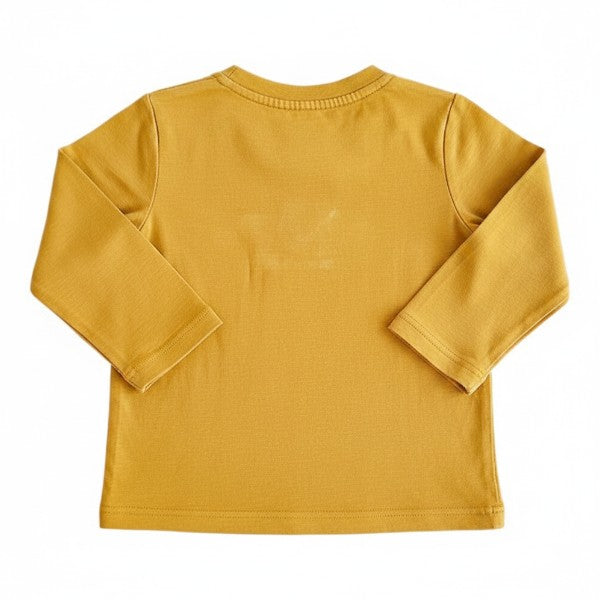 Polera manga larga Algodón Mostaza Marca 4kids 6 M Estado Casi tiki