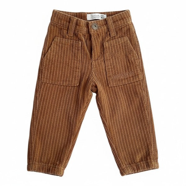Pantalón Cotelé Café Marca Ficcus 3-6 M Estado Tiki taka