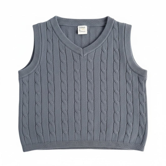 Chaleco Tejido Gris Marca Yamp! 6 M Estado Casi tiki