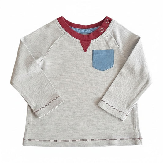 Polera manga larga Algodón Multicolor Marca Otra 6-9 M Estado Casi tiki
