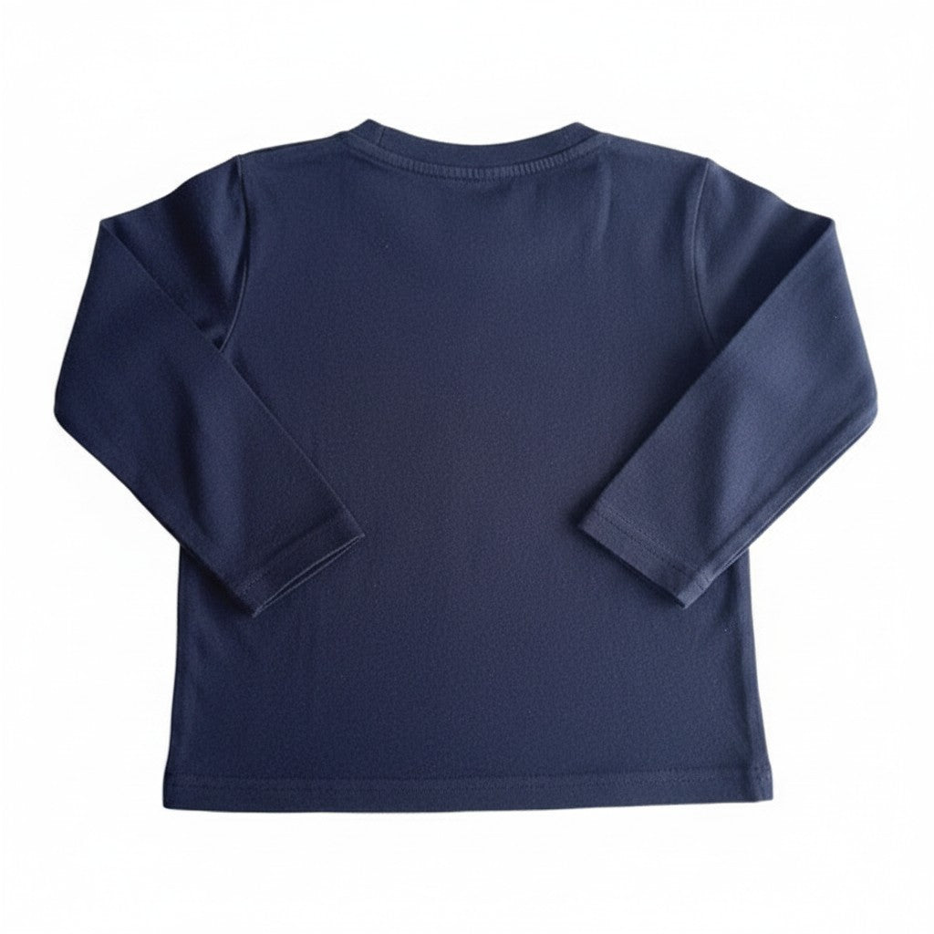 Polera manga larga Algodón Azul Marca Otra 9-12 M Estado Casi tiki