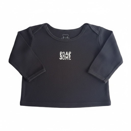 Polera manga larga Algodón Negro Marca Otra 9-12 M Estado Casi tiki