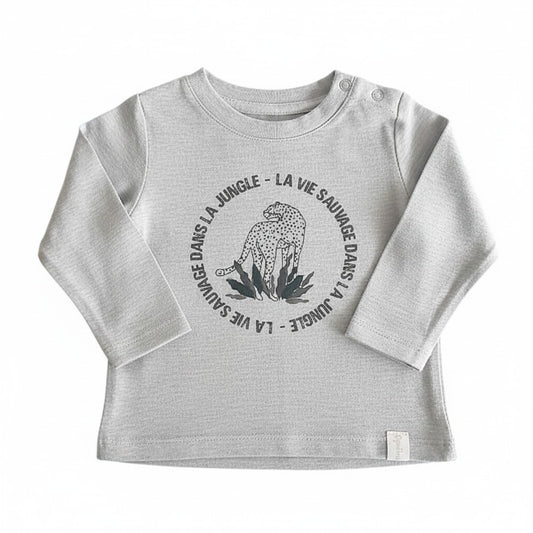 Polera manga larga Algodón Gris Marca Opaline 9 M Estado Casi tiki